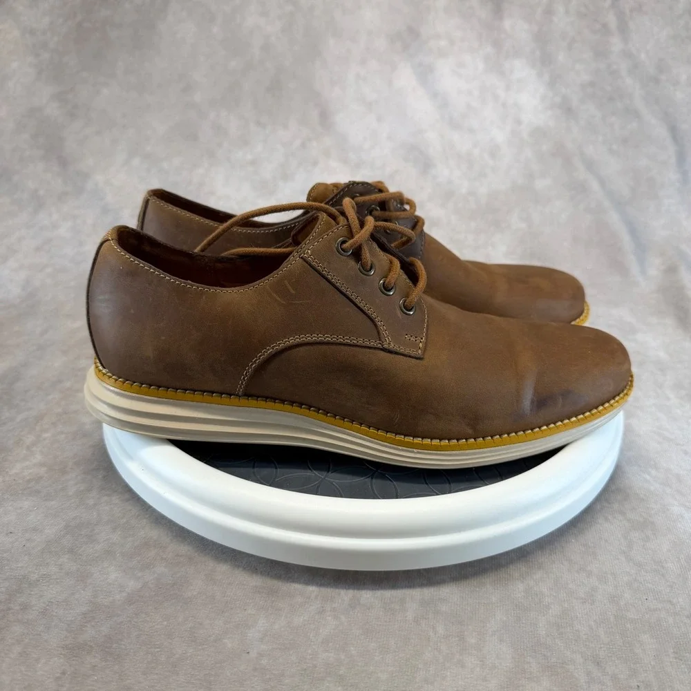 Cole Haan OriginalGrand Plain Toe Oxford Mens 8M Brown Leather C30305